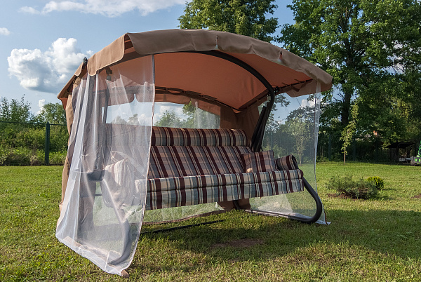 садовые качели «империя» a43c.345 коричневый удачная мебель - даметекс