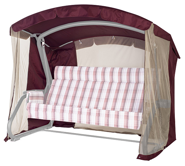 Тент на садовые качели A15/A28/A29/A56 АМС 221*122 см бордовый Удачная мебель - Дачная мебель