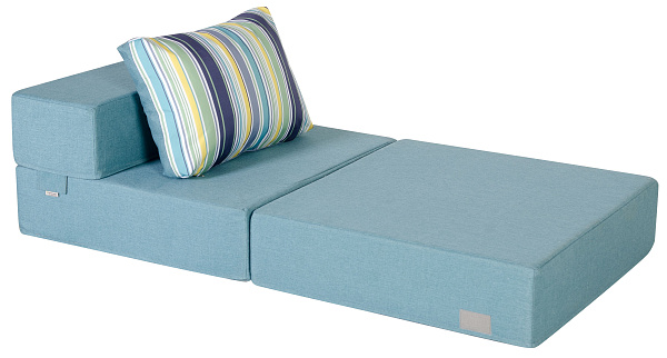 Кресло-кровать трансформер бескаркасное &amp;quot;Валентина&amp;quot; 80х80х60 см бирюзовый