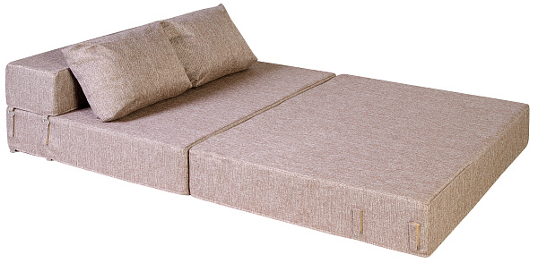 Диван-кровать трансформер бескаркасный &amp;quot;Валентина&amp;quot; 140х100х60 см шоколад