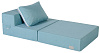 Кресло-кровать трансформер бескаркасное &amp;quot;Валентина&amp;quot; 80х80х60 см бирюзовый