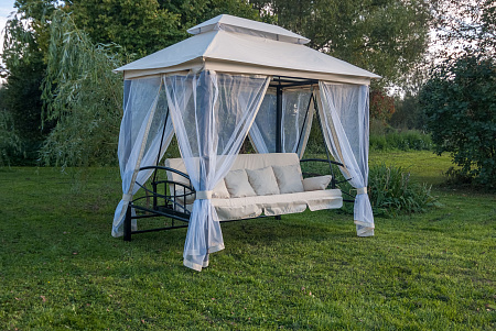 беседка-качели «пальмира» a31bl.t025 бежевый удачная мебель - даметекс