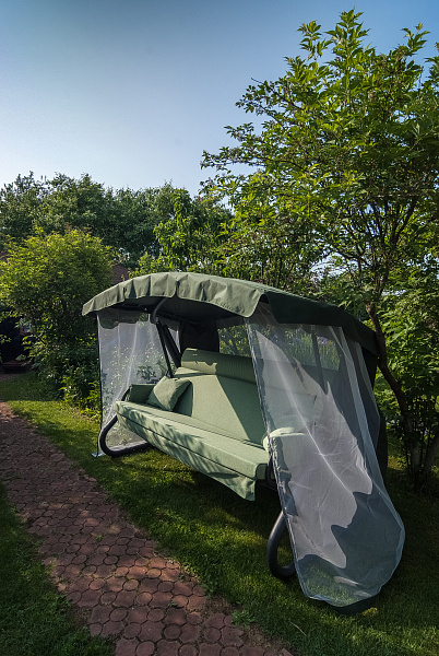 Тент на садовые качели A43 АМС 239*140 см зеленый Удачная мебель - Дачная мебель