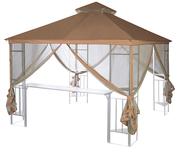 Тент на беседку Анталия A35/A40 АМС 300*300 см охра Удачная мебель - Дачная мебель