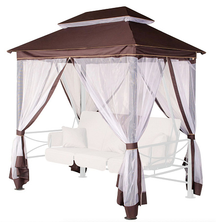 Тент на садовые качели и беседки A62 АМС 219*148 см коричневый Удачная мебель - Дачная мебель