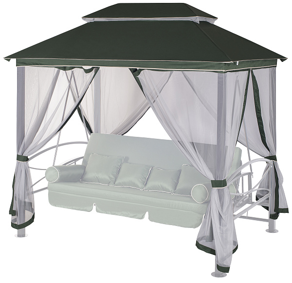 Тент на садовые качели и беседки A31/A32/A34 АМС 255*171 см зеленый Удачная мебель - Дачная мебель