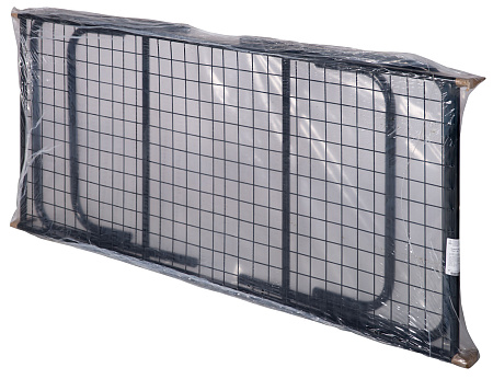 кровать металлическая односпальная чёрная «саша»