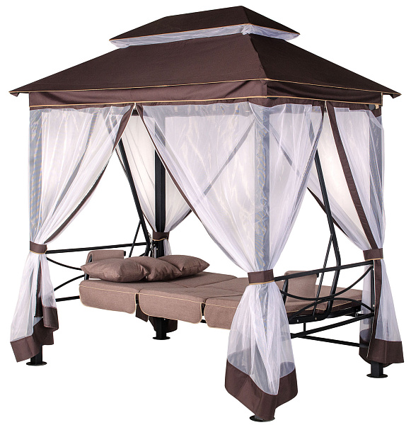 беседка садовая «севилья» a62bl.613 коричневый удачная мебель - даметекс