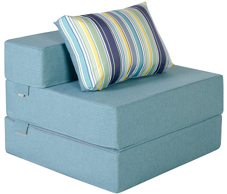 Кресло-кровать трансформер бескаркасное &quot;Валентина&quot; 80х80х60 см бирюзовый