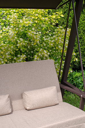 качели садовые «альфа» антрацит бежевый удачная мебель - даметекс