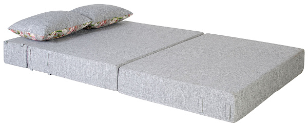 Диван-кровать трансформер бескаркасный &amp;quot;Валентина&amp;quot; 140х100х60 см серый/розовый