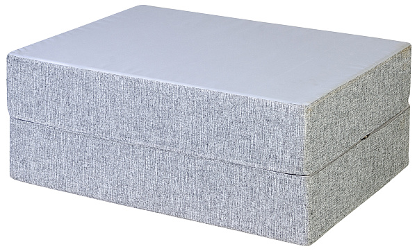 Кресло-кровать трансформер бескаркасное &amp;quot;Валентина&amp;quot; 75х100х65 см с валиком серый