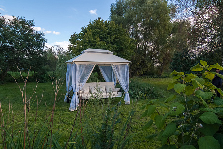 беседка-качели «пальмира» a31bl.t025 бежевый удачная мебель - даметекс