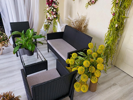 набор садовой мебели «ангкор» коричневый удачная мебель