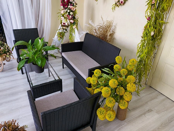 набор садовой мебели «ангкор» коричневый удачная мебель