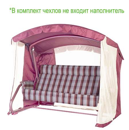 Набор чехлов на матрас с подголовником и подлокотники для садовых качелей 180*53*53 см N180.335 Удачная мебель - Дачная мебель