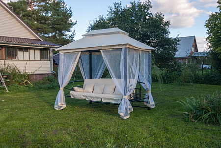 беседка-качели «пальмира» a31bl.t025 бежевый удачная мебель - даметекс