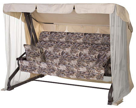 садовые качели «корфу» a44c.526 коричневый удачная мебель - даметекс