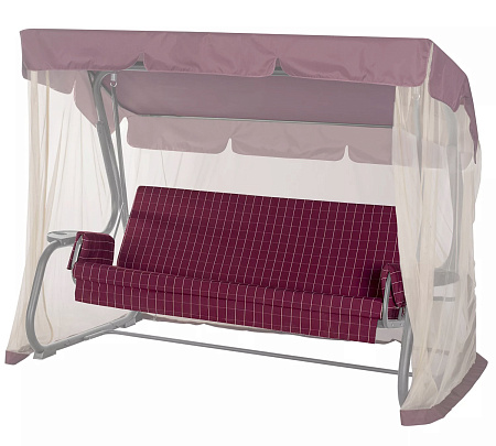 Текстильный комплект для садовых качелей универсальный с подлокотниками 175*53*58 см 175/312 Удачная мебель - Даметекс