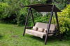 качели садовые «альфа» антрацит бежевый удачная мебель - даметекс