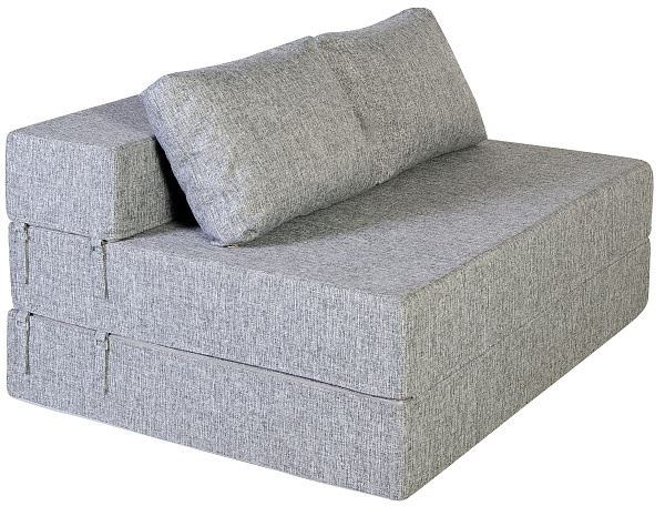 Диван-кровать трансформер бескаркасный &amp;quot;Валентина&amp;quot; 140х100х60 см серый
