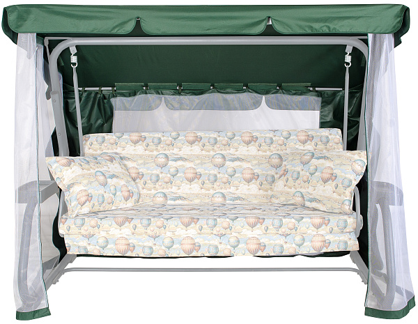 Тент на садовые качели A54 АМС 221*122 см зеленый Удачная мебель - Дачная мебель