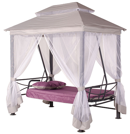 беседка-качели «алания» a62а.612 антрацит удачная мебель - даметекс