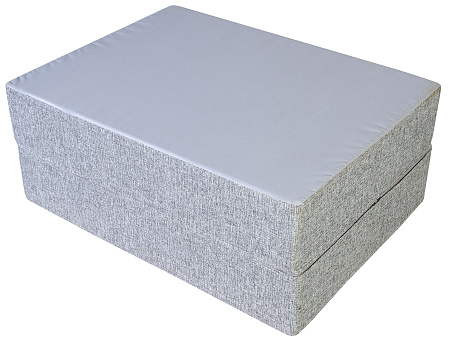 Кресло-кровать трансформер бескаркасное &quot;Валентина&quot; 75х100х65 см с валиком серый