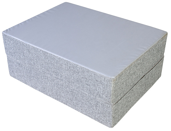 Кресло-кровать трансформер бескаркасное &amp;quot;Валентина&amp;quot; 75х100х65 см с валиком серый