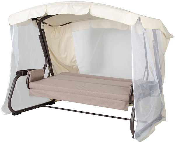 садовые качели «мерида премиум» a56c.614 коричневый удачная мебель - даметекс