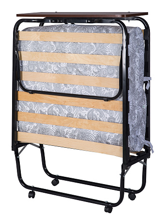 Раскладушка «Элеонора Премиум Венге» с металлическими колесами 202х90 Даметекс - Удачная мебель