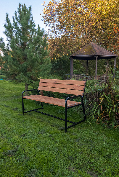 скамья садовая со спинкой флора