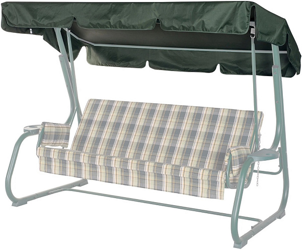 Тент на садовые качели A52 без АМС 208*122 см зеленый Удачная мебель - Дачная мебель