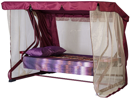 садовые качели «нью-йорк» a44r.602 бордовый удачная мебель - даметекс