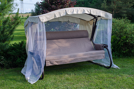 садовые качели «мерида премиум» a56c.614 коричневый удачная мебель - даметекс