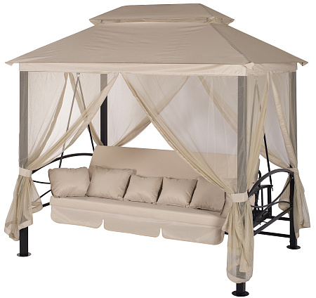 беседка-качели «пальмира» a31bl.t025 бежевый удачная мебель - даметекс