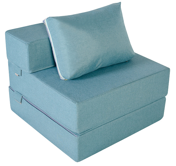 Кресло-кровать трансформер бескаркасное &amp;quot;Валентина&amp;quot; 80х80х60 см бирюзовый