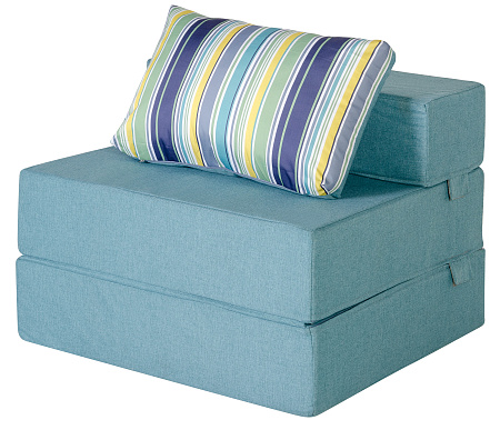 Кресло-кровать трансформер бескаркасное &quot;Валентина&quot; 80х80х60 см бирюзовый