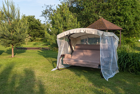 садовые качели «мерида премиум» a56c.614 коричневый удачная мебель - даметекс