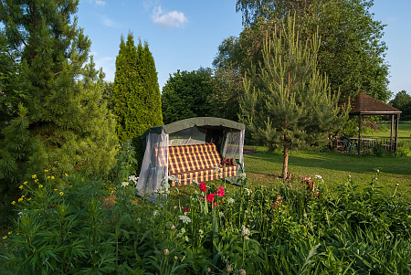 садовые качели «мерида премиум» a56g.334 зеленый удачная мебель - даметекс