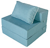 Кресло-кровать трансформер бескаркасное &amp;quot;Валентина&amp;quot; 80х80х60 см бирюзовый