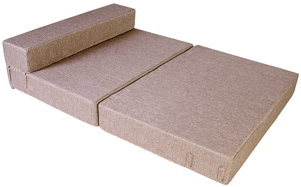 Диван-кровать трансформер бескаркасный &amp;quot;Валентина&amp;quot; 140х100х60 см шоколад