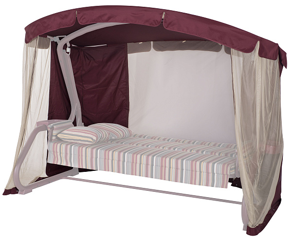 Тент на садовые качели Монако A14 АМС 239*126 см бордовый Удачная мебель - Дачная мебель
