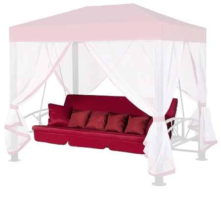 Набор чехлов на матрас и подушки для беседки Барселона бордовый Удачная мебель - Даметекс